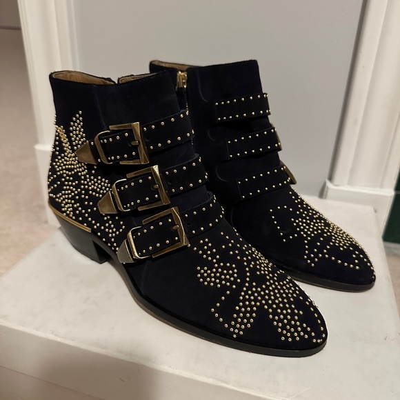 Chloe Susanna Boots Navy Suede size 36 - Picture 2 of 5